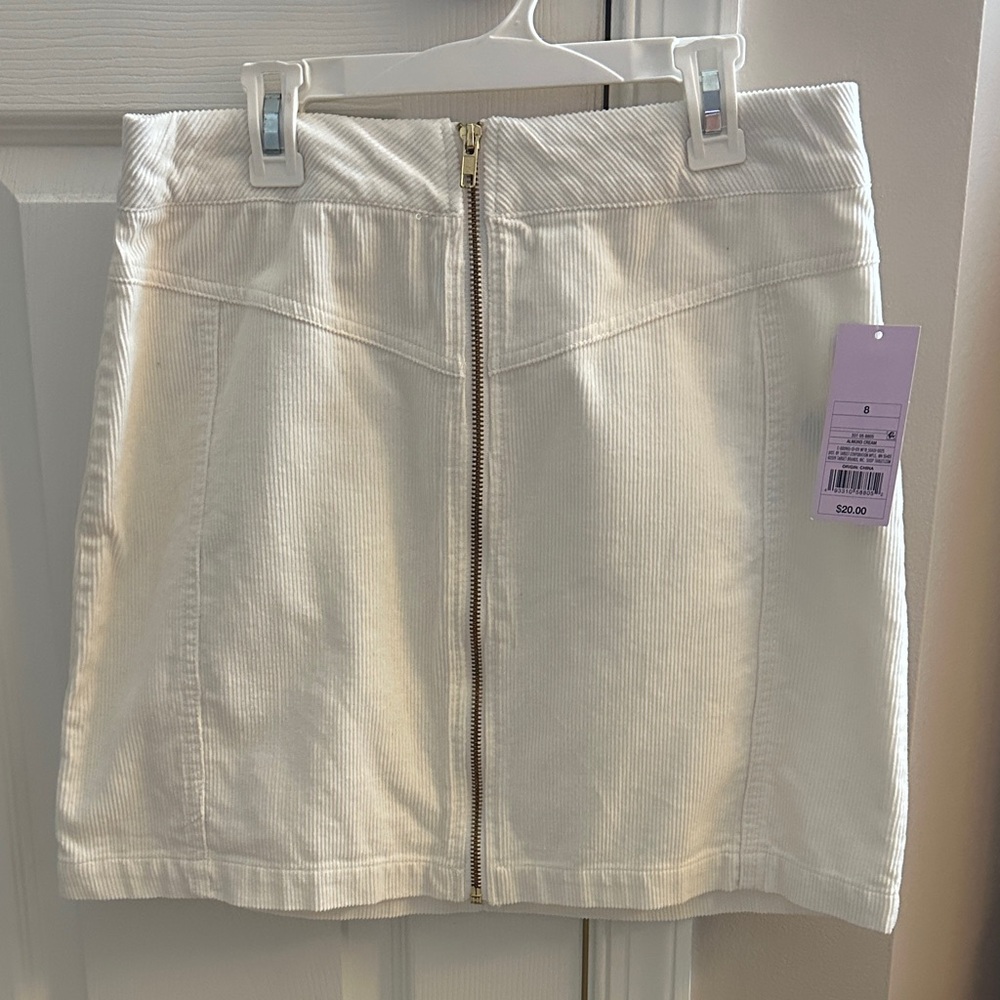 Wild Fable Cream Mini Skirt with Zipper